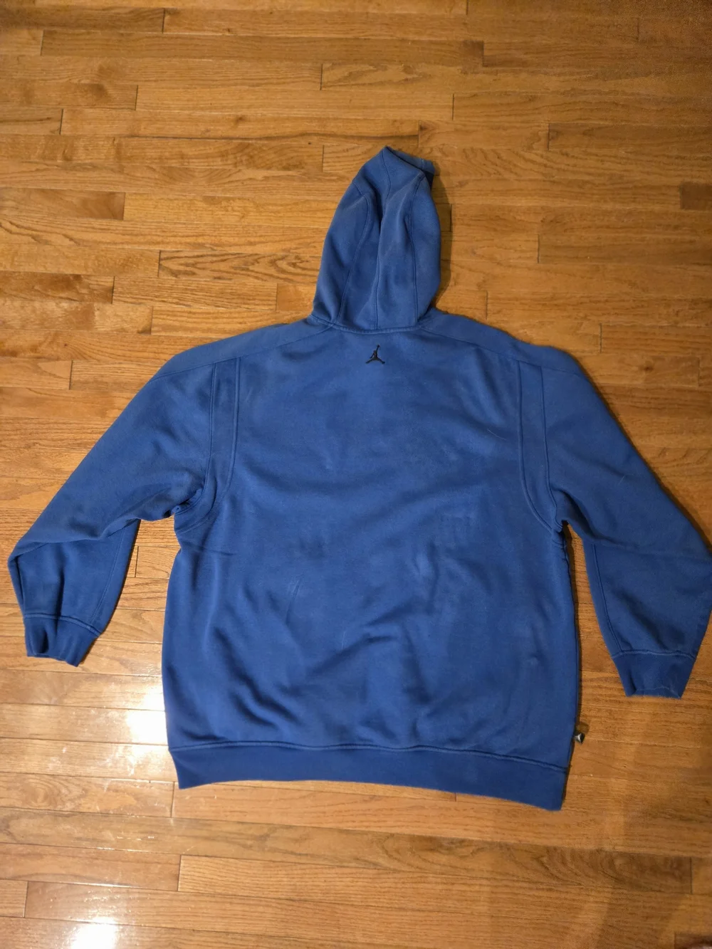 Vintage Y2K Air Jordan Embroidered Spell Out Hoodie Royal Blue Mens XXL Baggy